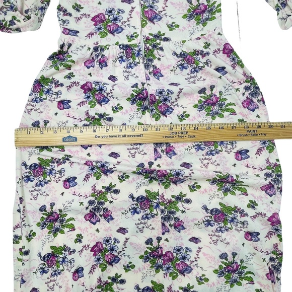 Vintage 70s This Is Yours San Francisco Butterfly Print Maxi Dress ILGWU Size XS - Picture 13 of 15